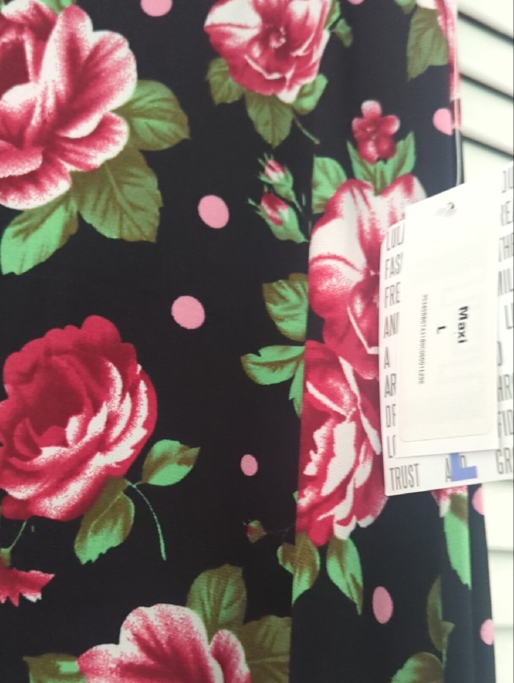 LuLaroe Black Floral Maxi Skirt - Picture 2 of 2